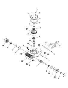 Reduction Gearbox Group (80003061) Diagram and Parts List for EX436-T 866056 Briggs and Stratton Miscellaneous